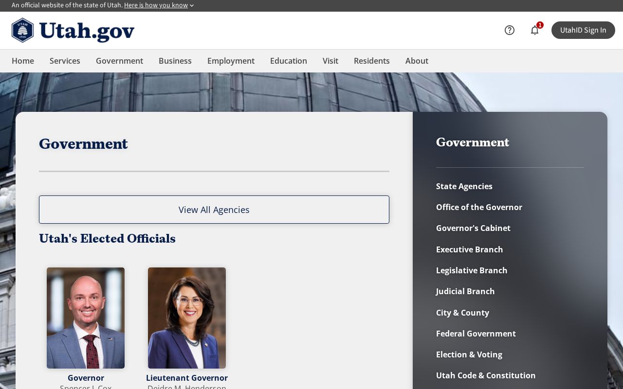Utah government navigation for Magna people directory research